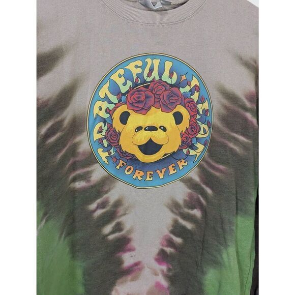 Grateful Dead Forever Grateful Tie-Dye Crew Neck Graphic Sweatshirt - Size SM - Picture 2 of 7